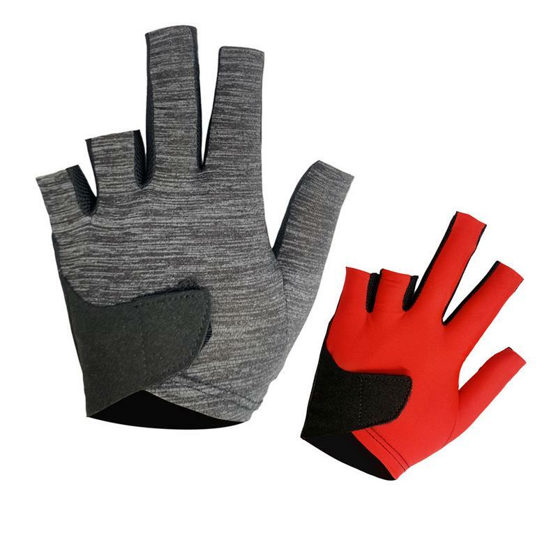 Sarung tangan biliar pertunjukan biliar sarung tangan jari terbuka biliar bermain sarung tangan dengan elastisitas tinggi untuk aula biliar