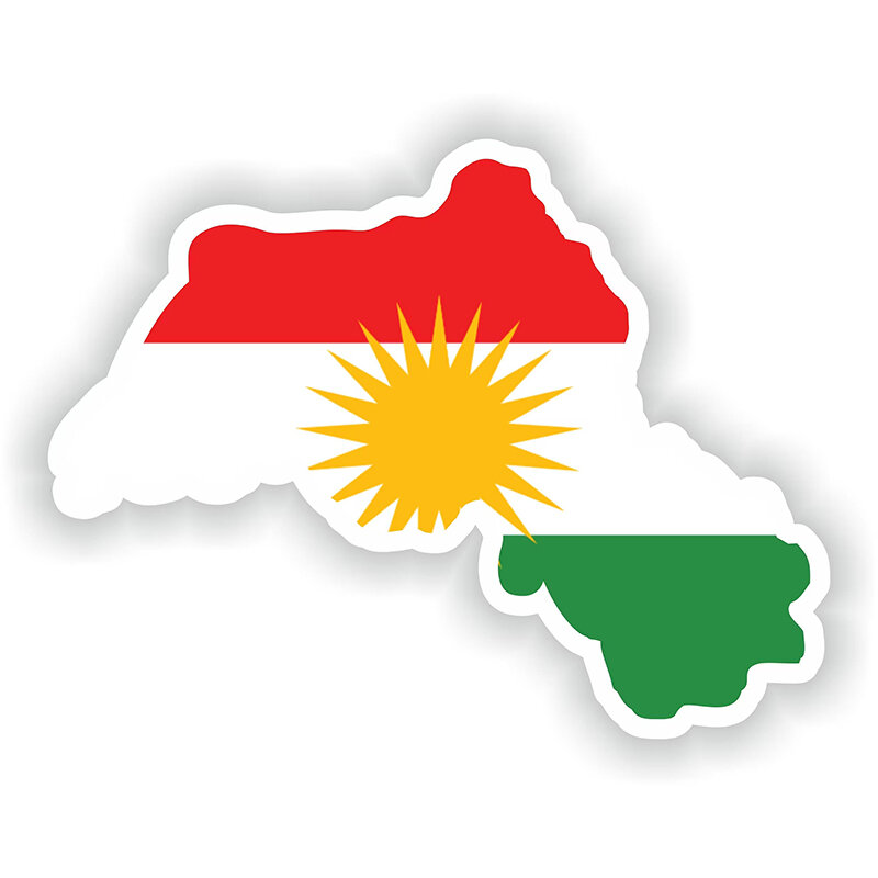 Curdistão Curdos Mapa adesivo para carro, Moto Mapa Bandeira, vinil decalque, decoração da parede exterior, S62409 #
