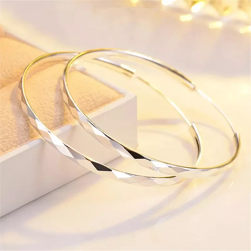 Nuovi orecchini a cerchio grandi in argento Sterling 925 diametro 5CM per le donne regali di gioielli da sposa per feste di moda di design originali
