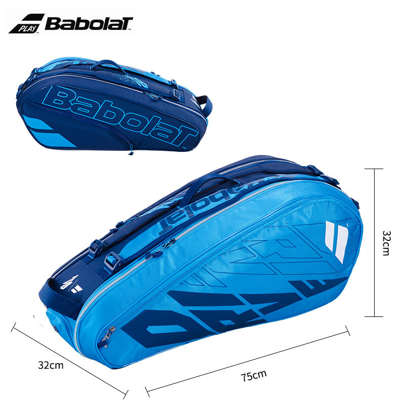 퓨어 드라이브 시리즈 Babolat 테니스 가방, 다기능 스포츠 스타 모델 테니스 라켓 배낭, 신발 액세서리 보관 가방, 6 팩