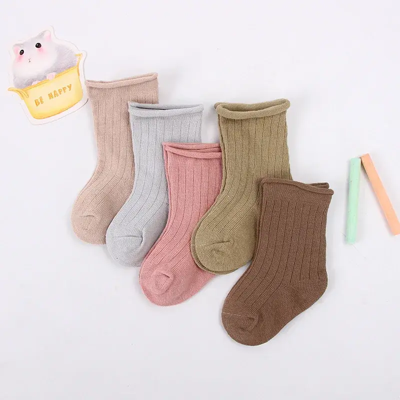 Calcetines de algodón para bebé, ropa de primavera y otoño, 5 pares
