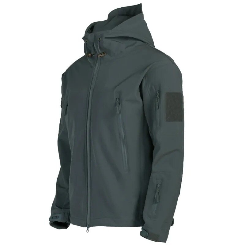 군사 야외 재킷 남성용 상어 가죽 소프트 쉘 전술 방수 바람막이 육군 전투 재킷 남성 후드 보머 코트