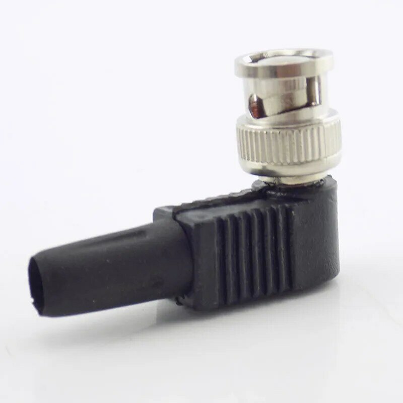 5 stücke BNC-Stecker Biege winkel Stecker Adapter Twist-On Koaxialkabel für CCTV-Kamera Überwachung Video-Audio