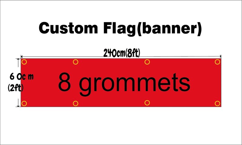 Banner personalizzato 2 x8ft 60 x240cm qualsiasi dimensione Logo del marchio Sport Club Indoor Outdoor Vivid Color decorazione promozione doppia cucitura