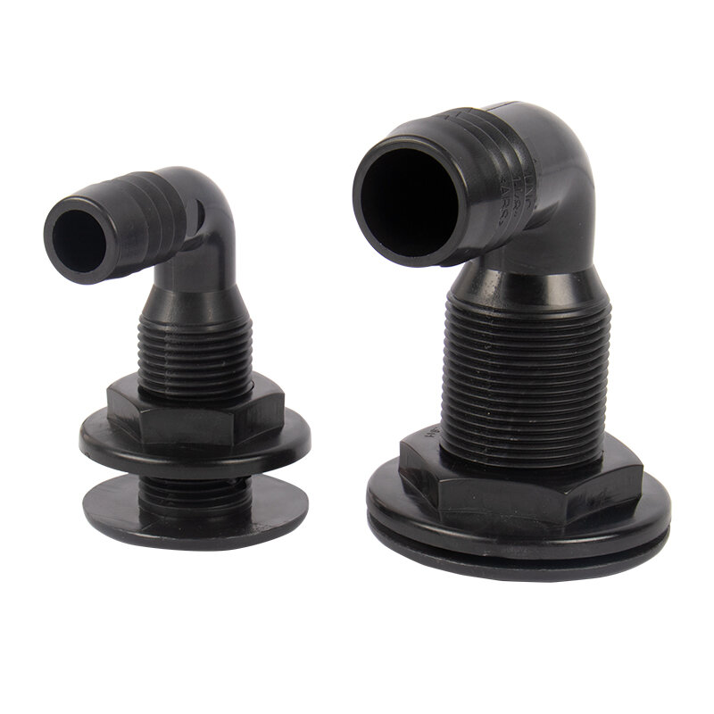 90° Marine Drainage Outlet Yacht Bilge Drainage Outlet Marine Sewage Outlet Hull Right Angle Black/White Outlet