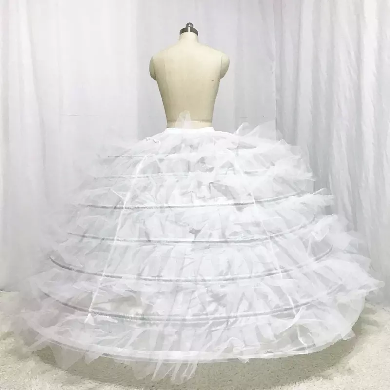 結婚式のペチコート,6層,ハードチュール,ふくらんでいるドレス,大きなウェディングドレス用