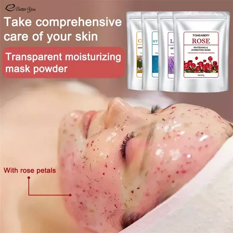 Moisturizing Salon SPA Soft Hydro Jelly Mask Powder Face Skin Care Whitening Rose Collagen Peel Off DIY Rubber Facial Jellymask
