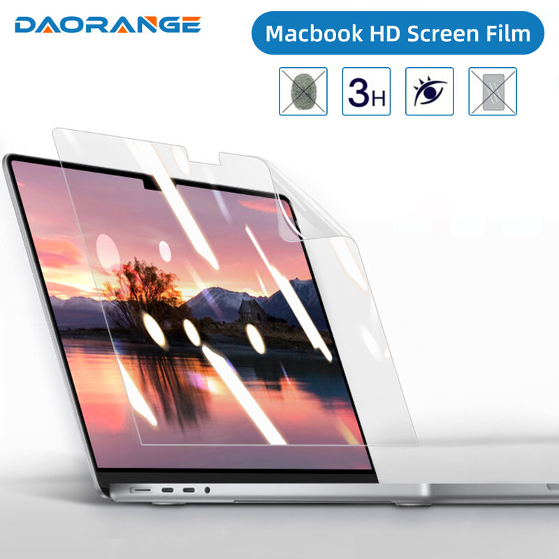 Ochraniacz ekranu dla MacBook HD Soft Film dla powietrza 13 cali M1 M2 Pro 11 13 14 15 16 calowy pasek dotykowy Max osłona akcesoria