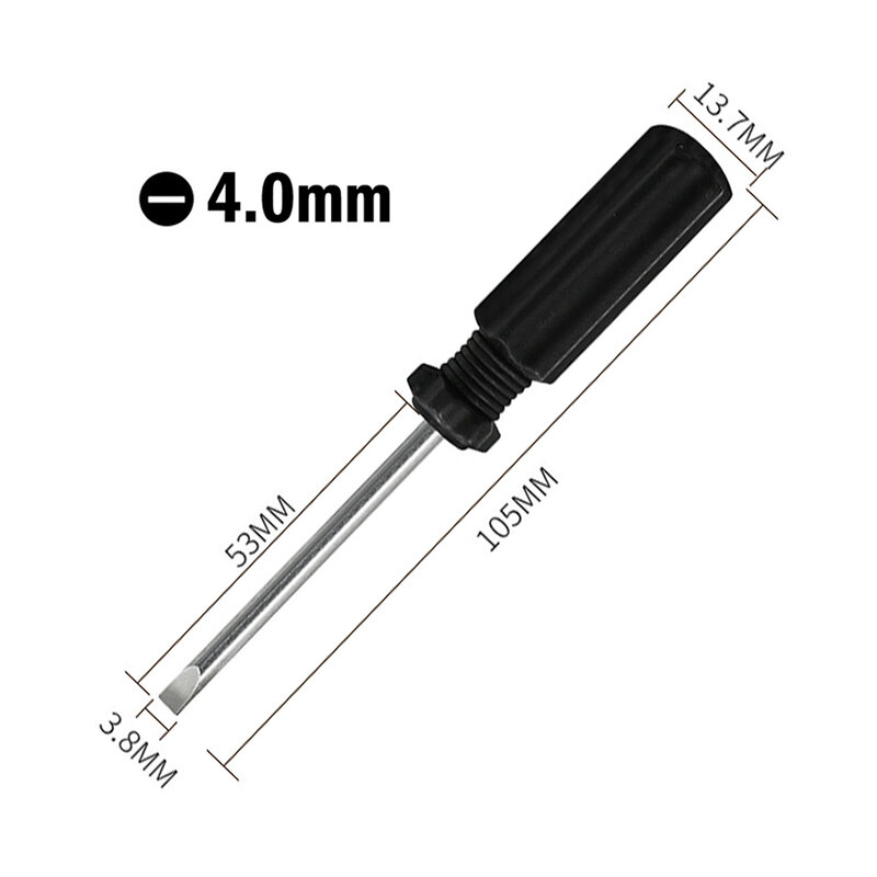 Hand Tool Screwdriver Repair Tool Precision Screwdriver Slotted Cross 4.0mm 4.13Inch 45#steel Disassemble Toys High Quality