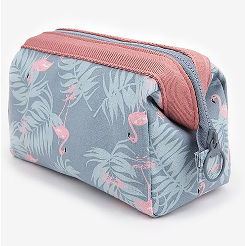 1 buah tas perjalanan Flamingo untuk wanita tas kosmetik perlengkapan mandi Makeup Organizer mandi
