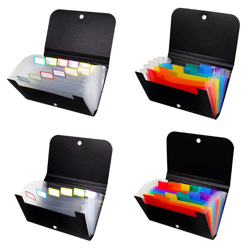 Folder pokwitowań z małym portfelem A6 akordeon 7-warstwowy 13-warstwowy walizka na dokumenty wodoodporny z samoprzylepnymi zakładkami indeksu