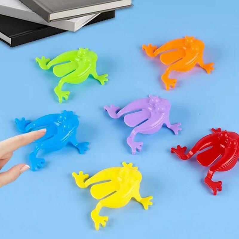 다채로운 플라스틱 점프 개구리 장난감, 포켓 사이즈, 향수 파티, 부모-자녀 상호 작용, 만화 개구리 장난감
