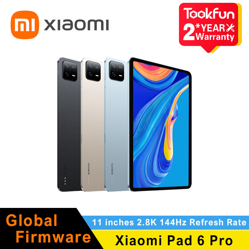 Xiaomi-Tableta Pad 6 Pro con Firmware Global, de 11 pulgadas dispositivo con pantalla Ultra HD, 2,8 K, Dolby, MIUI Pad 14, Android, Google Play, batería de 8600 mAh