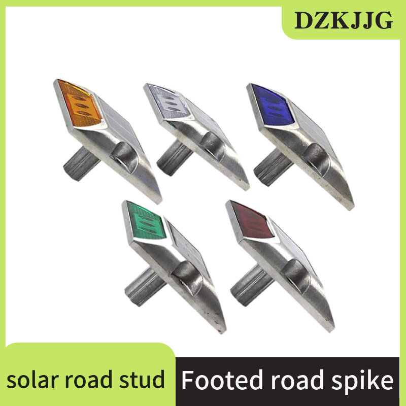 Solar Powered dupla face de alumínio fundido Road Stud com alças, estrada reflexiva Studs com pés