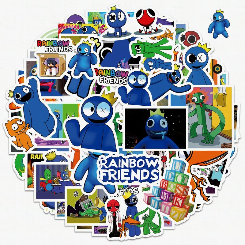10/30/60Pcs gioco arcobaleno amici Graffiti adesivi casco auto Laptop telefono cancelleria giocattoli per bambini regali decorare adesivo