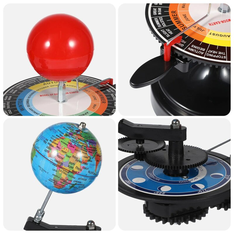 Brinquedo orbital rotativo do sistema solar, Kit modelo do sistema solar, globo, terra, sol, lua, em torno do sol, tronco
