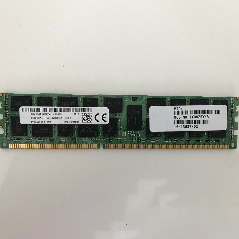 ذاكرة خادم عالية الجودة ، UCS-MR-1X082RY-A ، 15-13637-02 ، 8GB ، PC3L-12800R ، DDR3 ، 1600 ECC ، REG ، شحن سريع ، جودة عالية ، يعمل بشكل جيد ، 1 قطعة