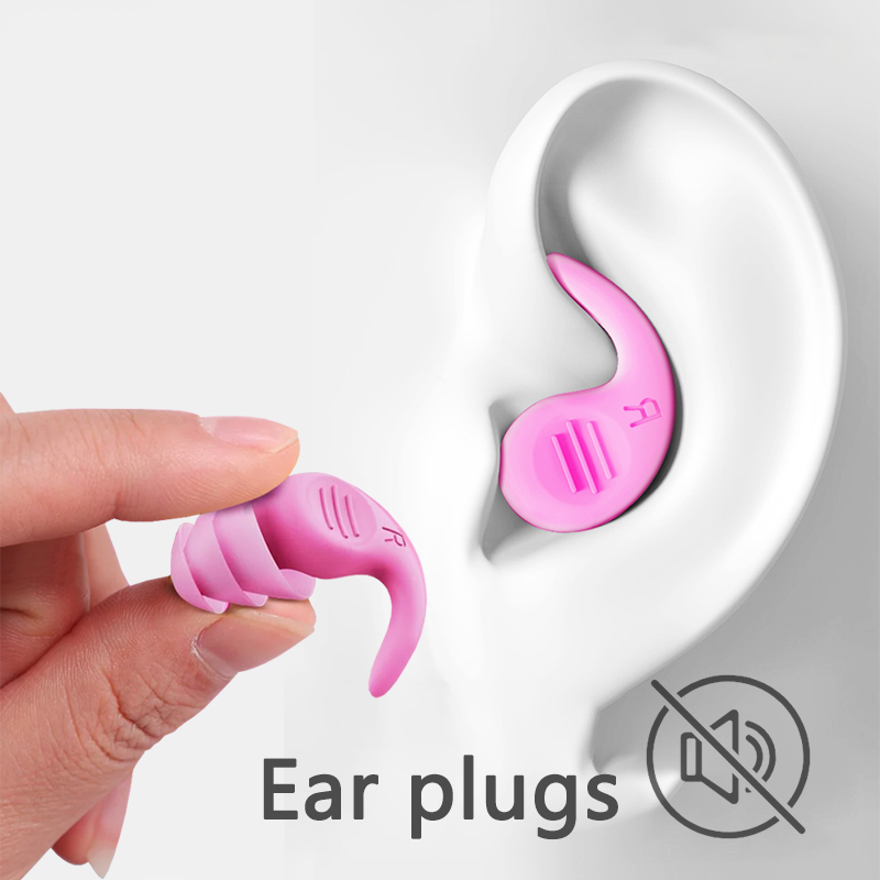 Earplugs Noise Canceling Plugs Soft Silicone Soundproof Sleep Ear Protection Earplugs Silicone Reduction Anti-noise Waterproof