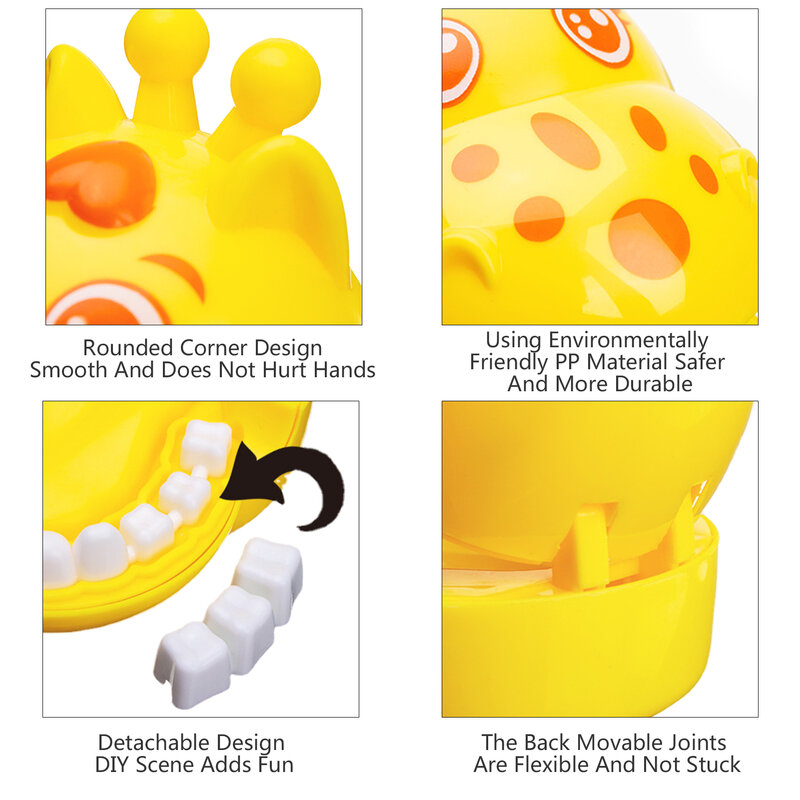 Игрушки для чистки зубов для малышей, милый жираф, гигиенический, для раннего развития, Мультяшные игрушки для чистки зубов, культивирование привычки, ролевая игра