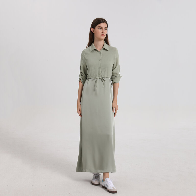 AP-Vestido de satén con tirantes para mujer y niña, blusa informal de primavera y verano, nuevo estilo, 2024