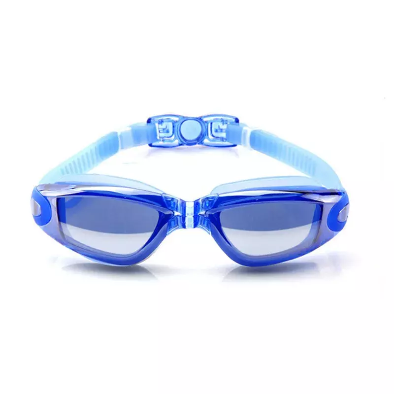 Lunettes de bain anti-buée imperméables à la galvanoplastie UV pour hommes et femmes, lunettes de natation réglables, lunettes de plongée dans l'eau