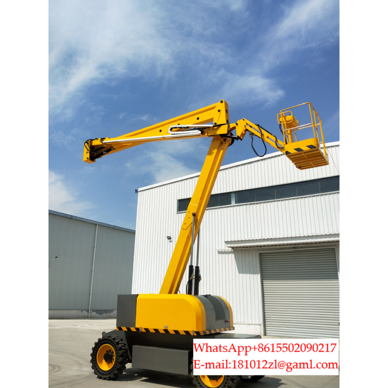 Fully self-propelled crank arm hydraulic lift car factory workshop climbing inspection automatic aerial work platform