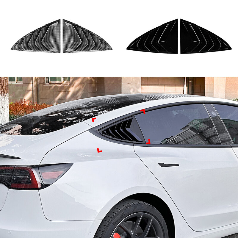 Car Rear Window Shutter Cover Trim For Tesla Model 3 2017-23 For Model Y 2020+ Cars Exterior Modification Accessories