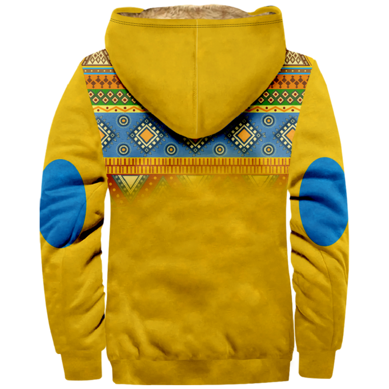 Aztec Graphic Vintage Hoodie Long Sleeve Zipper Sweatshirt Stand Collar Coat Harajuku Streetwear Women Men Winter Clothes