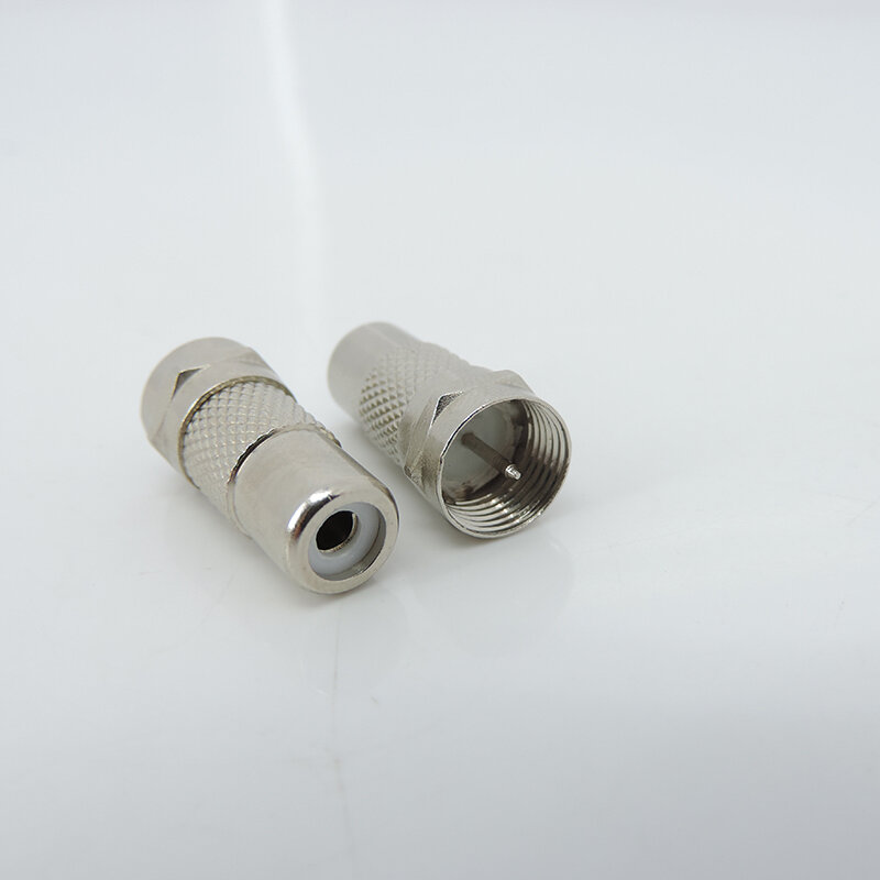5pcs 10pcs F Type male Female To RCA Male female Connector Silver RF Adapter Coax Coaxial Converter