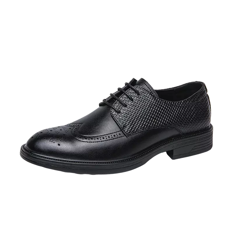 Мужские туфли, новинка 2023, мужские кожаные туфли с круглым носком в британском стиле, высококачественные деловые кожаные туфли с низким верхом, Мужская Классическая обувь