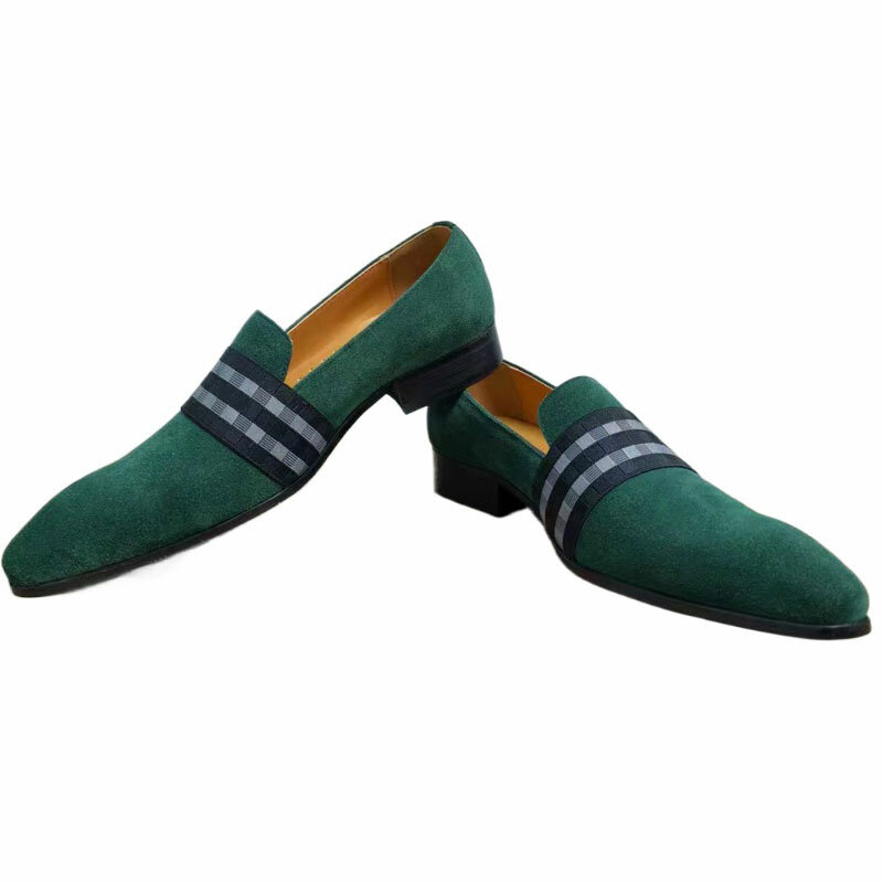 Sepatu desainer mewah untuk pria, sepatu Loafer Retro Suede sapi kasual mode elegan buatan tangan Oxford kualitas tinggi