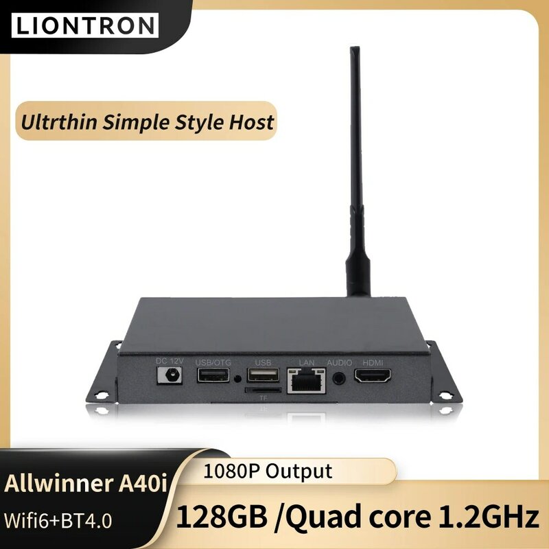 Liontron Industrial Fanless Barebone PC, Refrigeração eficiente, Firewall, Mini PC, DDR4, 6 USB, HDMI, Wi-Fi, Bluetooth