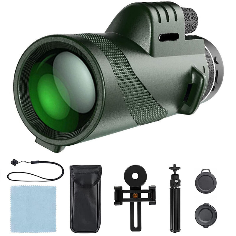 Outdoor Hunting Monocular Multilayer Coating Handheld Zoomable Fog Proof Telescope Birdwatching Equipment Type 2