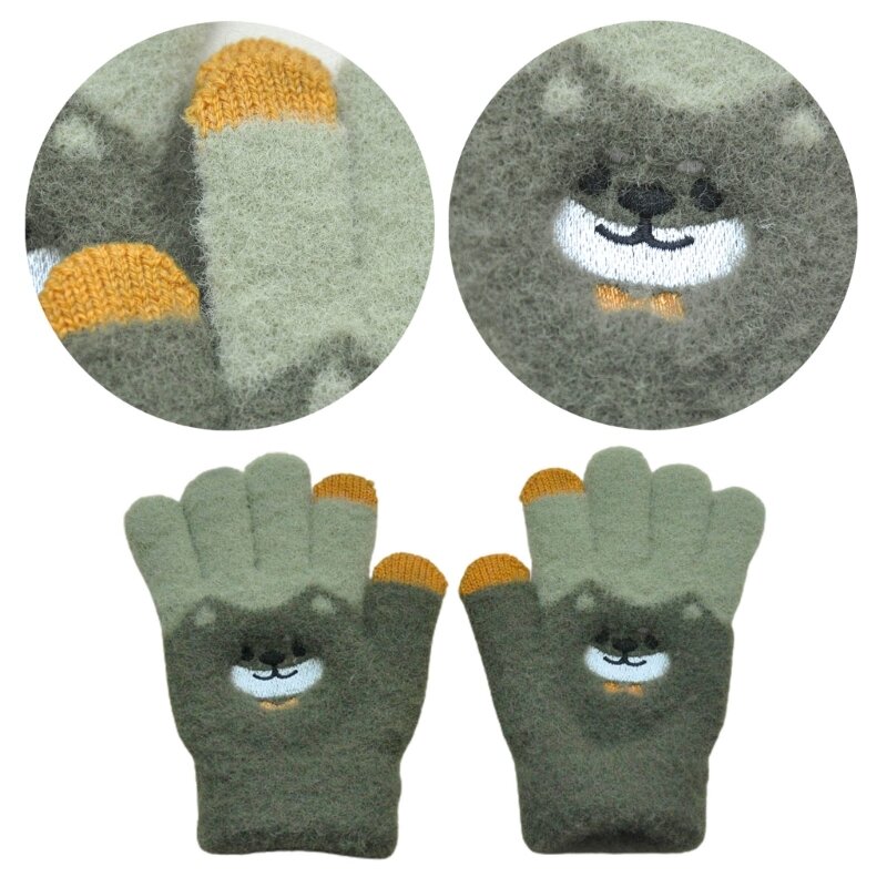 Modieuze en warme handschoenen Schattige beerhandschoenen met kartonnen patroon voor kinderen