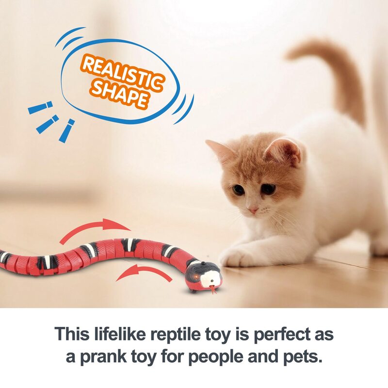 Smart Sensing Cat Toys Interactive Automatic Eletronic Snake Cat Teaser Indoor Play Kitten Toy USB ricaricabile per gatti Kitten