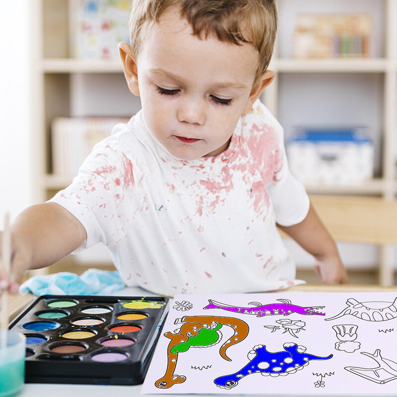 어린이 색칠하기 종이 낙서 스크롤 드로잉 롤, DIY 스티커 수제 종이 절단 아기 조기 교육 선물 장난감, 30x300cm