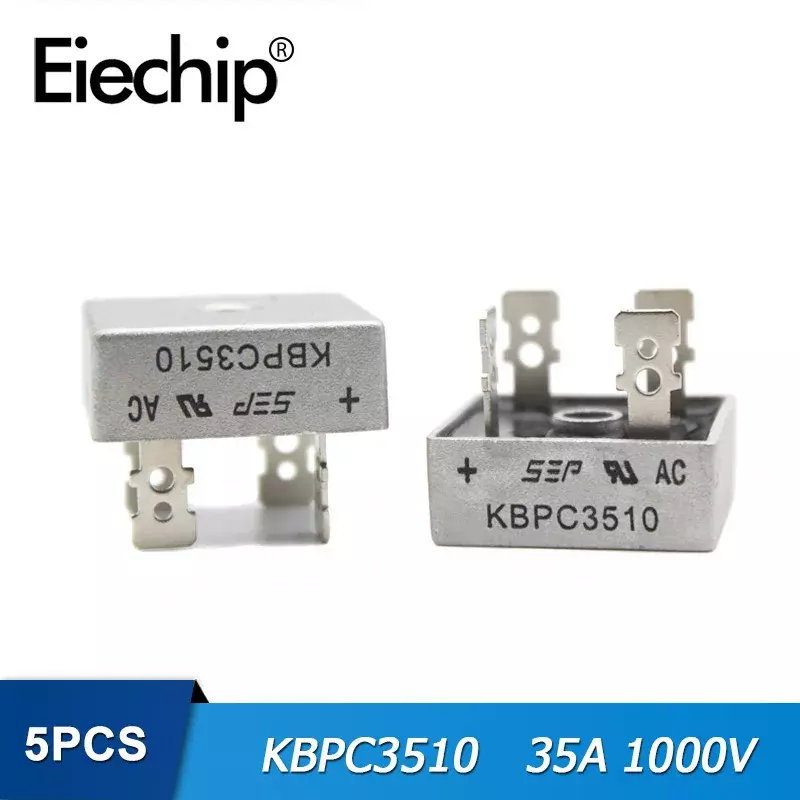 Rectificador de puente de diodo KBPC5010, KBPC1010, KBPC1510, KBPC2510, KBPC3510, GBJ1510, GBJ2510, GBJ3510, GBU1510, GBU3510, 5 unids/lote puente rectificador de diodos rectificador