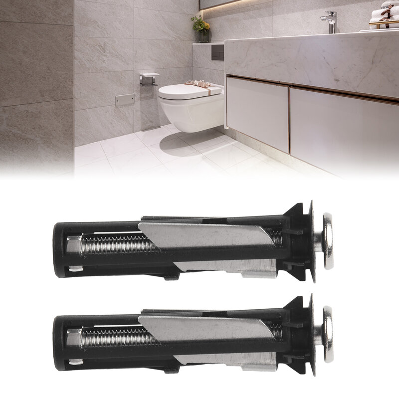 2 buah Set baut tangki air tutup Toilet memperbaiki suku cadang baja tahan karat alat sekrup ekspansi untuk bagian Toilet kamar mandi
