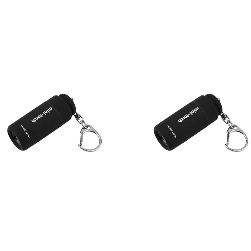 2x Mini Taschenlampe Schlüssel bund LED wiederauf ladbare USB Mini Taschenlampe tragbare Taschenlampe Schlüssel ring DIY Werkzeug für zu Hause