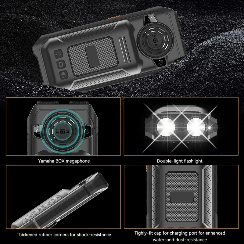 Powerbank Mobile Phone Rugged Outdoor 4 Sim SOS Fast Call Voice Changing Dual Flashlight Great Speaker Large Button