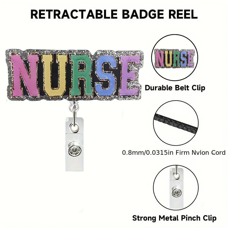Porta Badge Clip retrattile chiusure a strappo che brillano al sole aiutano gli infermieri a proteggere la loro identificazione
