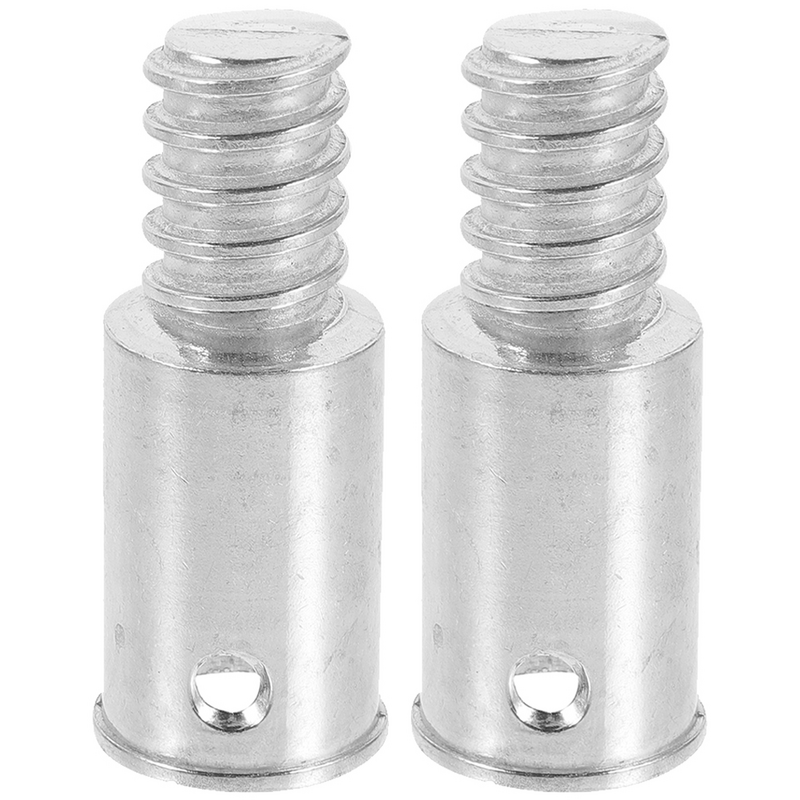 2pcs Broom Extension Pole Adapter Tips Metal Threaded Handle Tips End Adapter