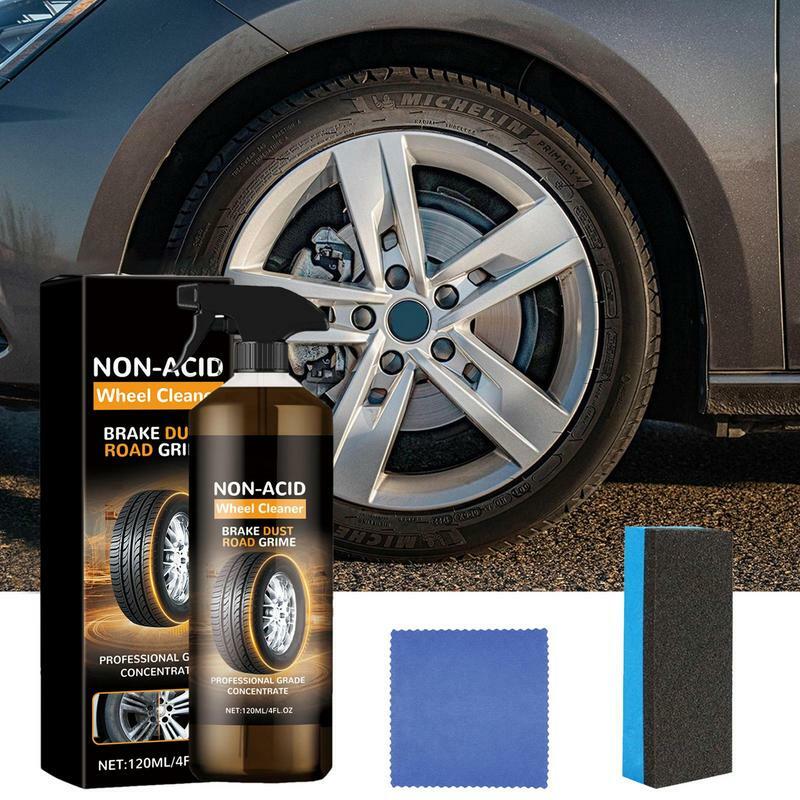 Wheel Cleaner And Tire Shine Kit Tire Shine Cleaning Agent Kit Long-Lasting Powerful Tire Retreader For SUVs Trucks Mini Cars