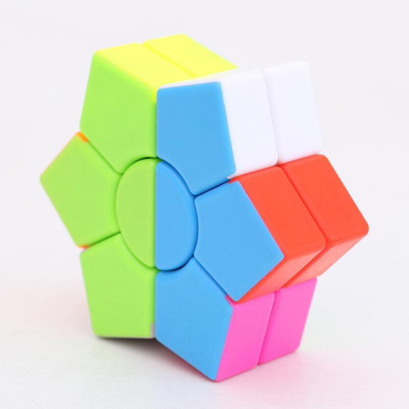Heksagram dwuwarstwowa 3x3x3 kwadratowa sześciokątna prędkość magiczna kostka Twist Puzzle edukacyjne kolorowe Puzzle profesjonalna magiczna kostka