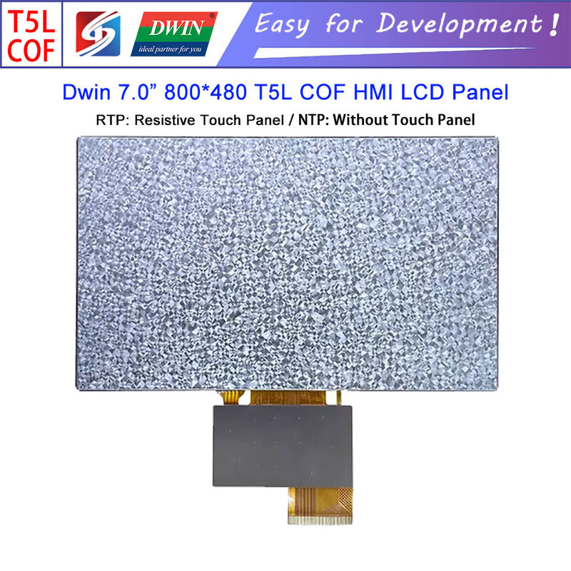 Dwin T5L HMI Intelligent Display, DMG80480F070_01W 7.0" 800X480 COF UART LCD Module Screen Resistive Touch Panel
