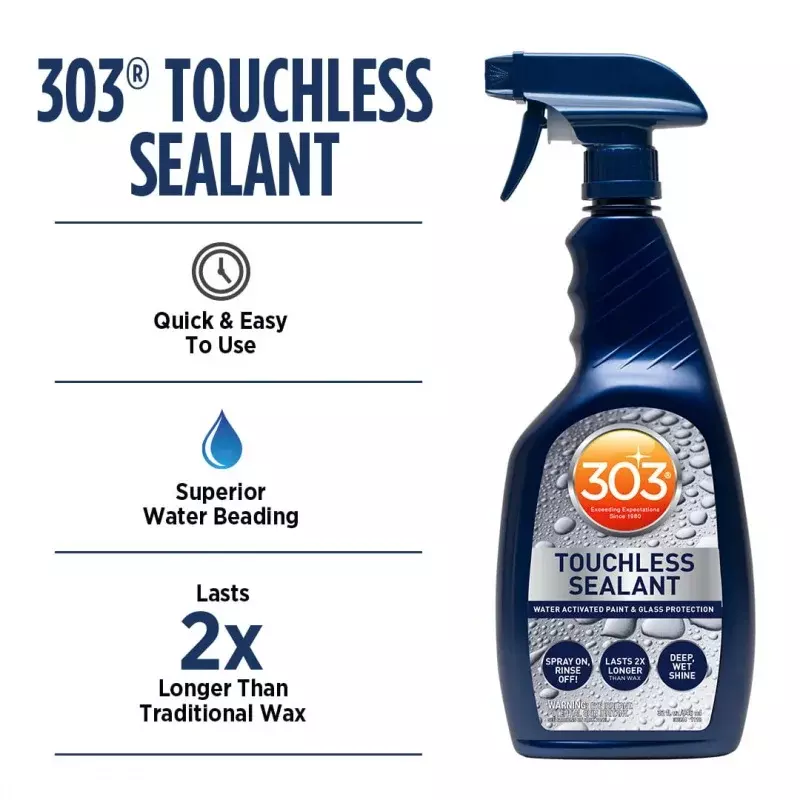 303 Touchless Sealant - SiO2 Water Activated Paint & Glass Protection - Spray On, Rinse Off - Lasts 2x Longer Than Wax - Deep, W