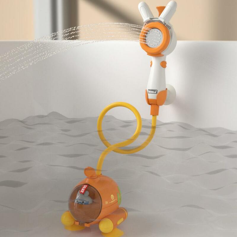 Semprotan air mainan mandi bayi mainan air aman anti bocor listrik lobak kapal selam mandi mainan untuk balita portabel untuk bak mandi