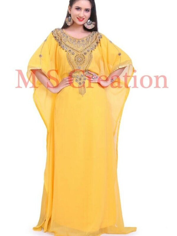 Vestido largo elegante ABAYA FARASHA caftán marroquí árabe de Dubái