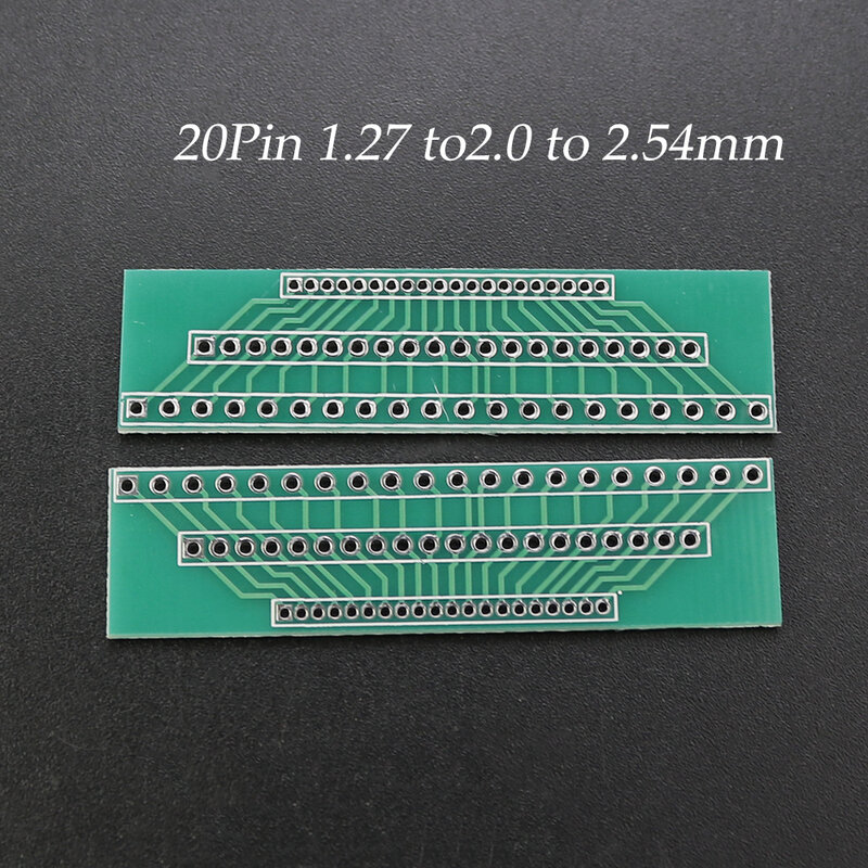 1PCS 1.27mm 2.0mm 2.54mm Pitch Transfer Plate Converter Single Double Row Pin PCB PCI Adapter Board  10Pin  20Pin