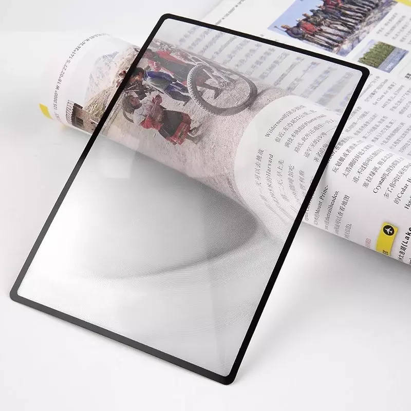A5 Magnifying Reading Glass Lens Plate PVC Magnifying Glass Plate 180X120 Mm Book Page Bookmark Reading Office Study Supplies